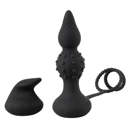 RC BUTT PLUG WITH COCK &amp; BALL RINGS