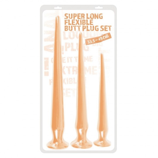 SUPER LONG FLEXIBLE BUTT PLUG SET