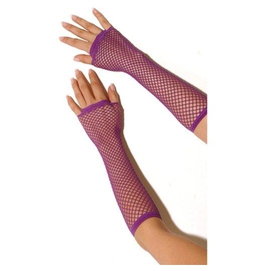 FISHNET GLOVES PURPLE