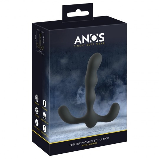 FLEXIBLE PROSTATE STIMULATOR WITH 3 MOTORS