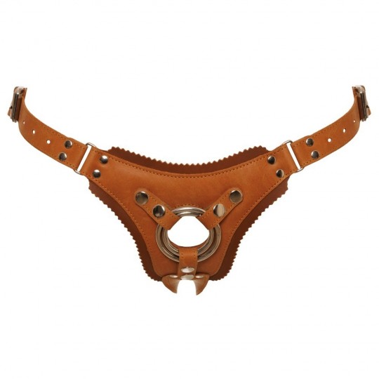 LEATHER STRAP-ON HARNESS