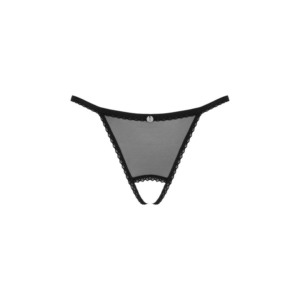 CELIA NOIR CROTCHLESS THONG