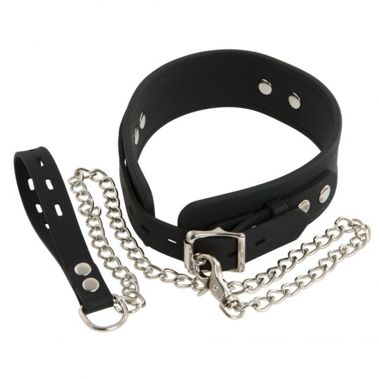 SILICONE COLLAR WITH LEASH