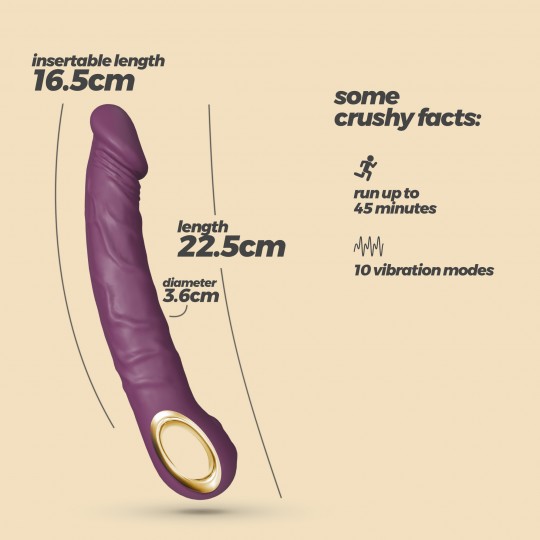 CRUSHIOUS MAGNUS REALISTIC VIBRATOR PURPLE