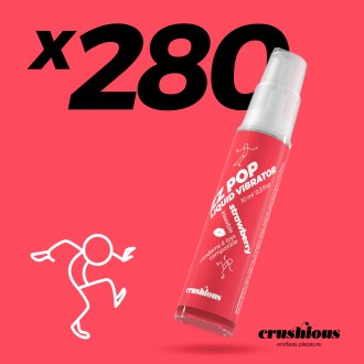 PACK OF 280 CRUSHIOUS ZZ POP LIQUID VIBRATOR STRAWBERRY AROMA 10ML