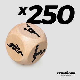 PACK DE 250 DADO DE MADERA CON POSTURAS CRUSHIOUS