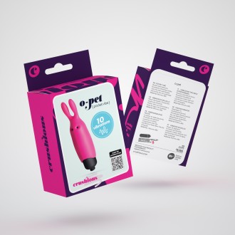 PACK DE 24 O-PET CONEJO CON BALA DE 10 VIBRACIONES ROSA CRUSHIOUS