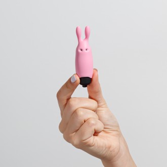 CRUSHIOUS O-PET RABBIT WITH 10 VIBRATION BULLET PASTEL PINK