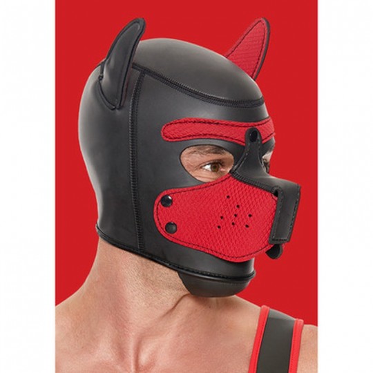 NEOPRENE PUPPY MASK - RED