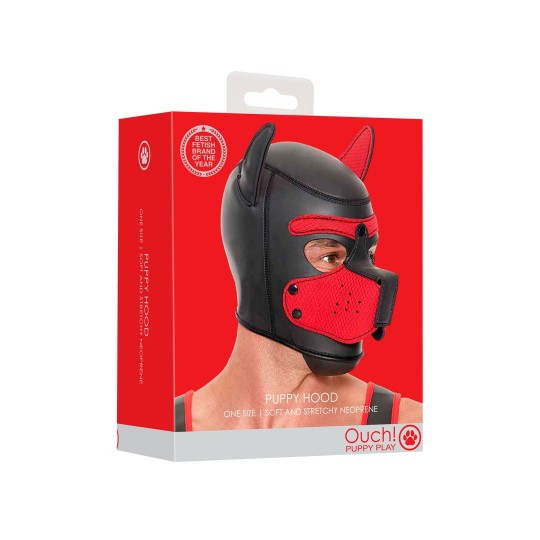 NEOPRENE PUPPY MASK - RED