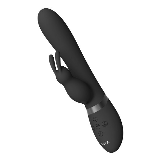 TAKA - INFLATABLE AND VIBRATING RABBIT VIBRATOR - BLACK