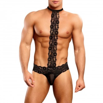 MALE POWER CHOKER THONG BLACK