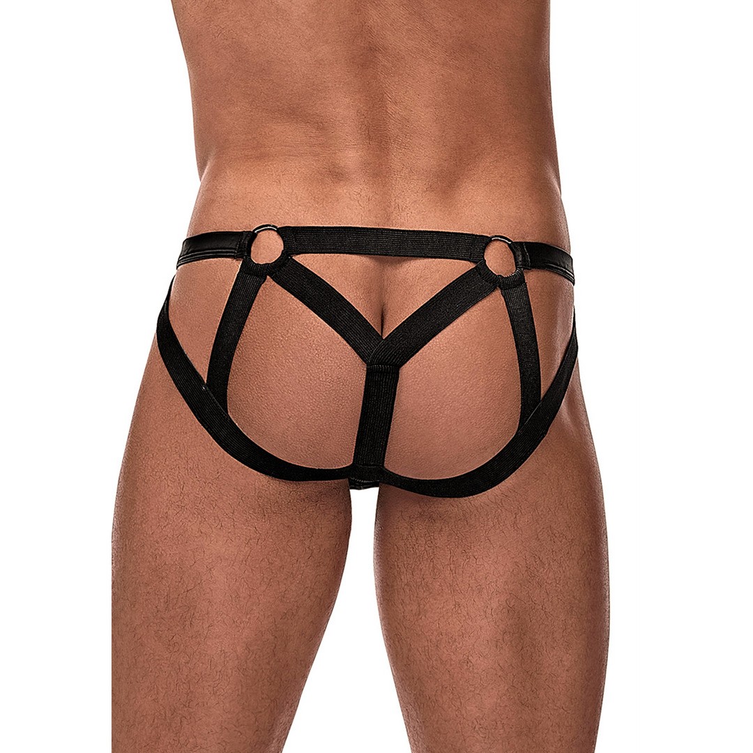 STRAPPY RING JOCK - L/XL - BLACK