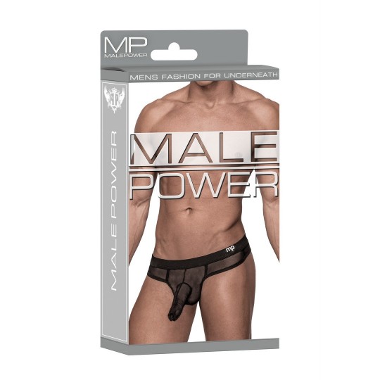 MALE POWER HOSE THONG BLACK