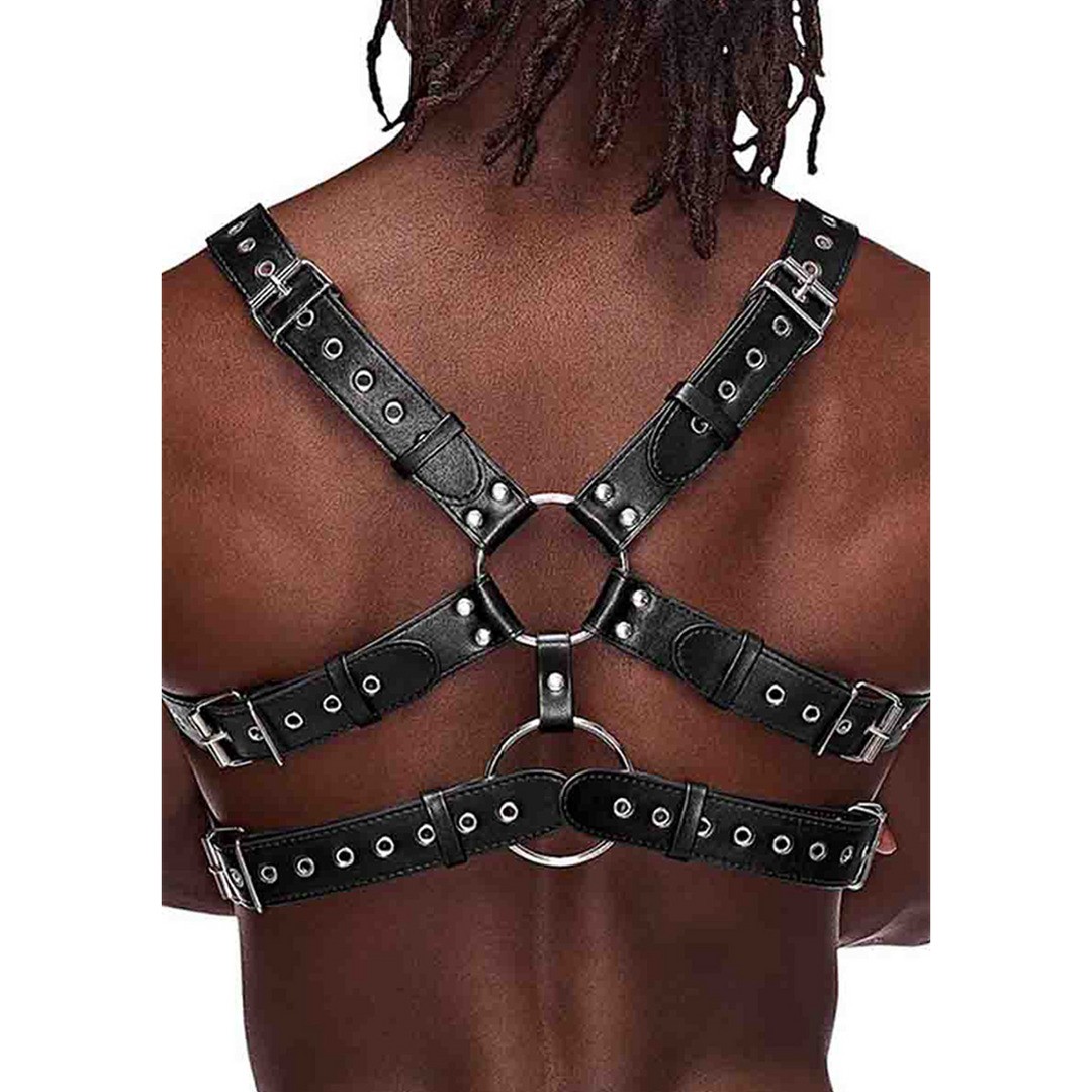 GEMINI - IMITATION LEATHER HARNESS BLACK