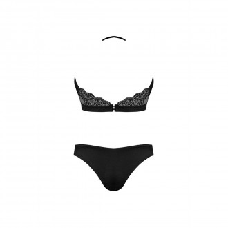 HALTER BANDEAUX AND PANTY SET BLACK