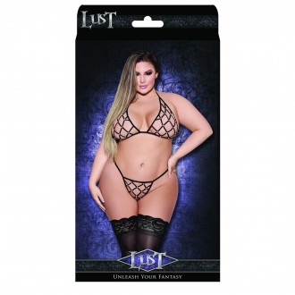 ORTHIA - SEXY IMITATION NET SET WITH BRA AND G-STRING