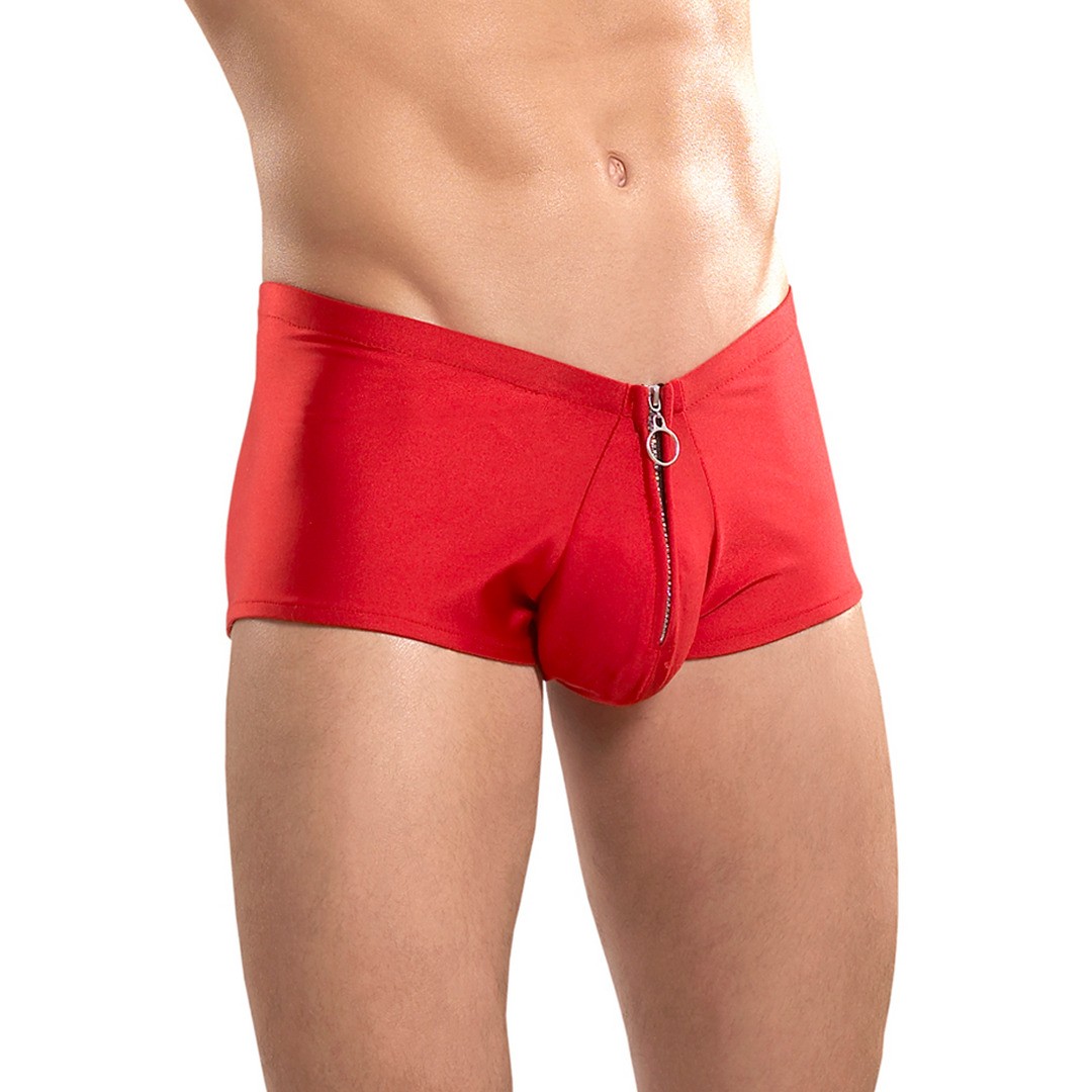 SHORTS WITH ZIPPER - L/XL - RED