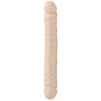 JR. VEINED DOUBLE HEADER - DILDO WITH DOUBLE ENDS - 12 / 30 CM