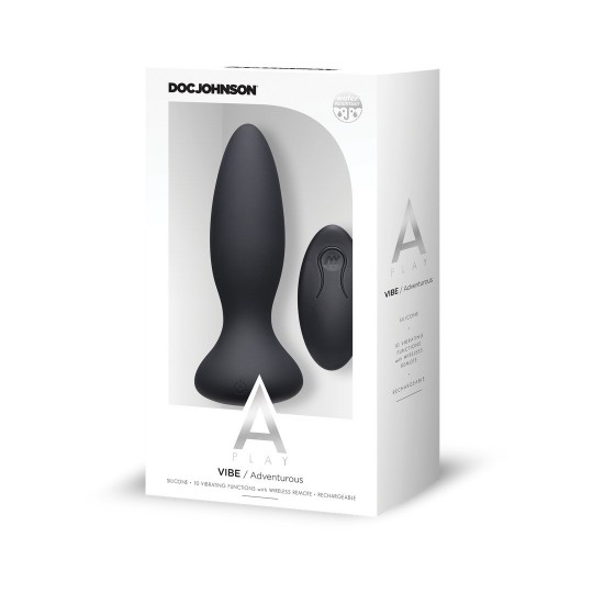 VIBE - ADVENTUROUS SILICONE ANAL PLUG WITH REMOTE CONTROL