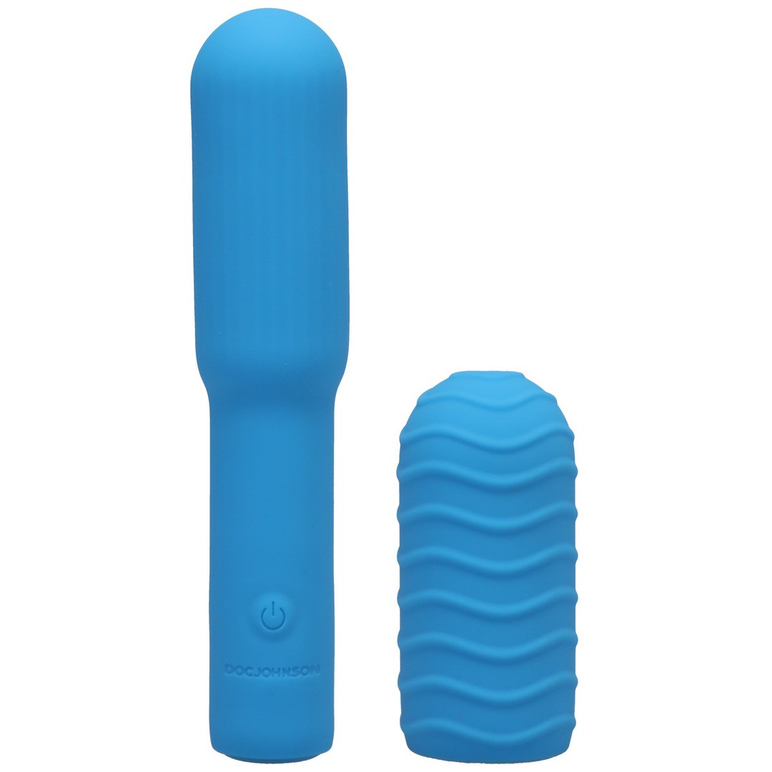 ELITE - MINI VIBRATOR WITH INTERCHANGEABLE ATTACHMENT - 4 / 10 CM