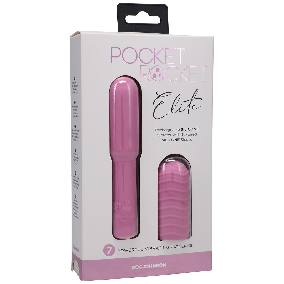 ELITE - MINI VIBRATOR WITH INTERCHANGEABLE ATTACHMENT - 4 / 10 CM