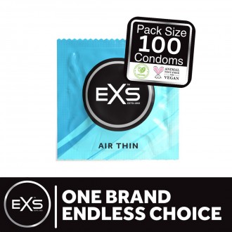 EXS AIR THIN CONDOMS - CONDOMS - 100 PIECES