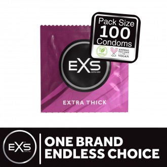 EXS EXTRA THICK - CONDOMS - 100 PIECES