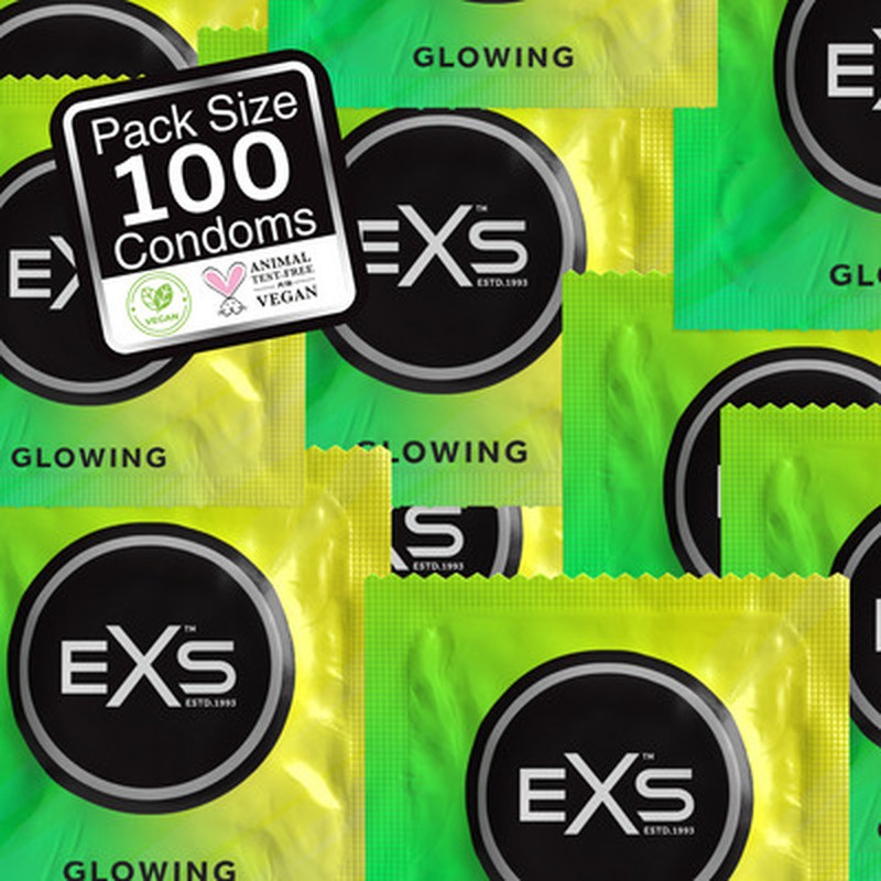 EXS GLOWING - CONDOMS - 100 PIECES