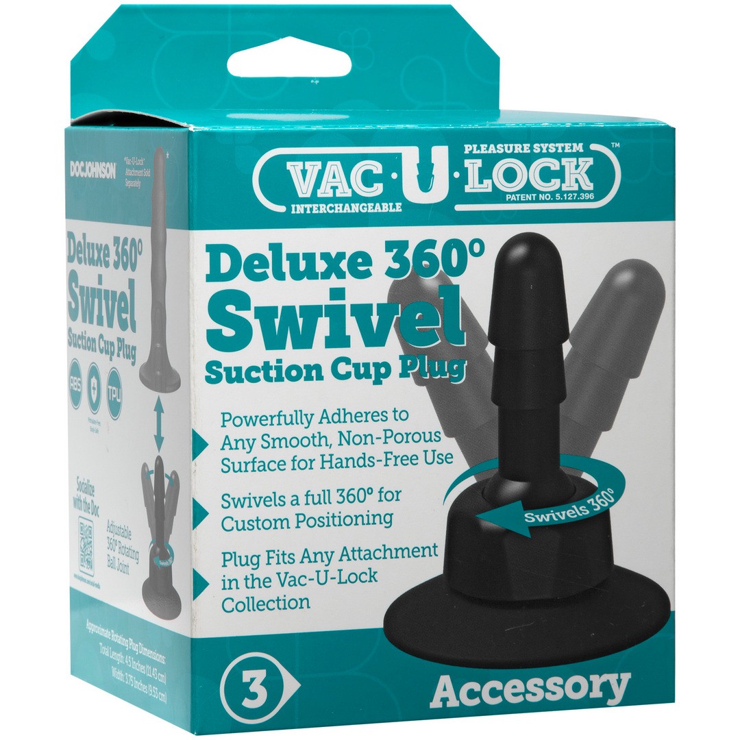 DELUXE 360 SWIVEL - BUTT PLUG WITH SUCTION CUP - 2 PIECES