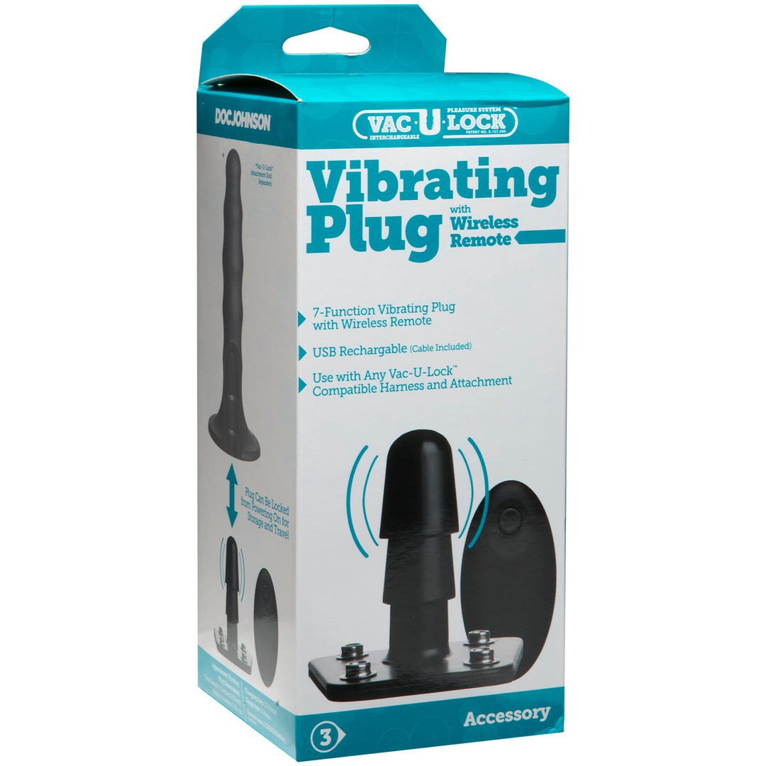 VIBRATING PLUG WITH WIRELESS REMOTE CONTROL