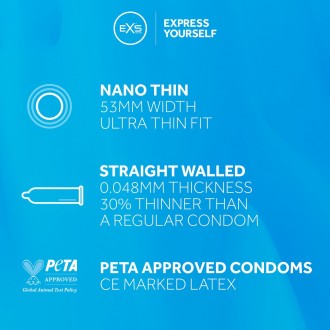 EXS NANO THIN - CONDOMS - 12 PIECES