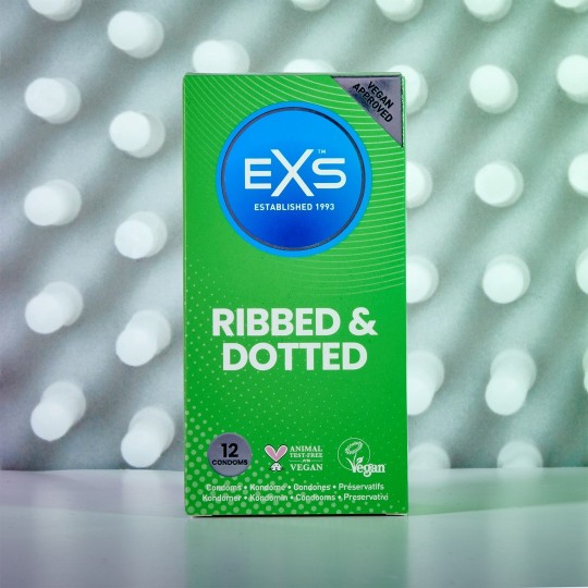 EXS 3 IN 1 - RIBBED, DOTTED AND FLARED - CONDOMS - 12 PIECES