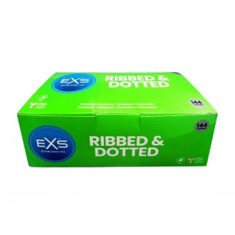 EXS 3 IN 1 - RIBBED, DOTTED AND FLARED - CONDOMS - 144 PIECES