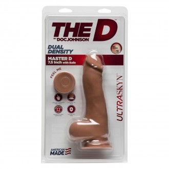 MASTER D - REALISTIC ULTRASKYN DILDO WITH BALLS - 7 / 19 CM