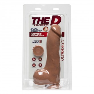 MASTER D - REALISTIC ULTRASKYN DILDO WITH BALLS - 10 / 25 CM