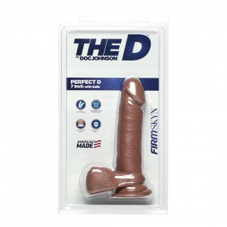 PERFECT D - REALISTIC FIRMSKYN DILDO WITH BALLS - 7 / 18 CM