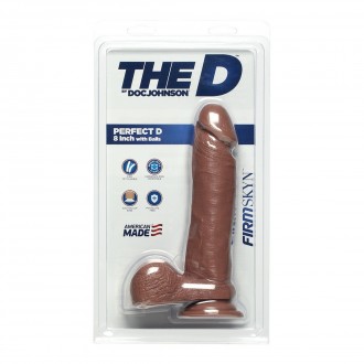 PERFECT D - REALISTIC FIRMSKYN DILDO WITH BALLS - 8 / 20 CM