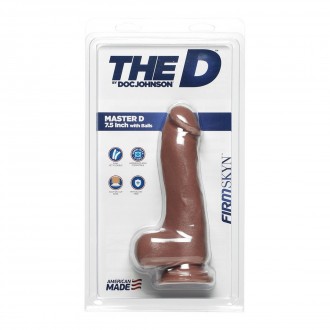 MASTER D - REALISTIC FIRMSKYN DILDO WITH BALLS - 7 / 18 CM