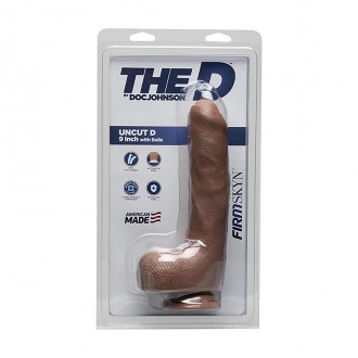 UNCUT D - REALISTIC FIRMSKYN DILDO WITH BALLS - 9 / 22 CM