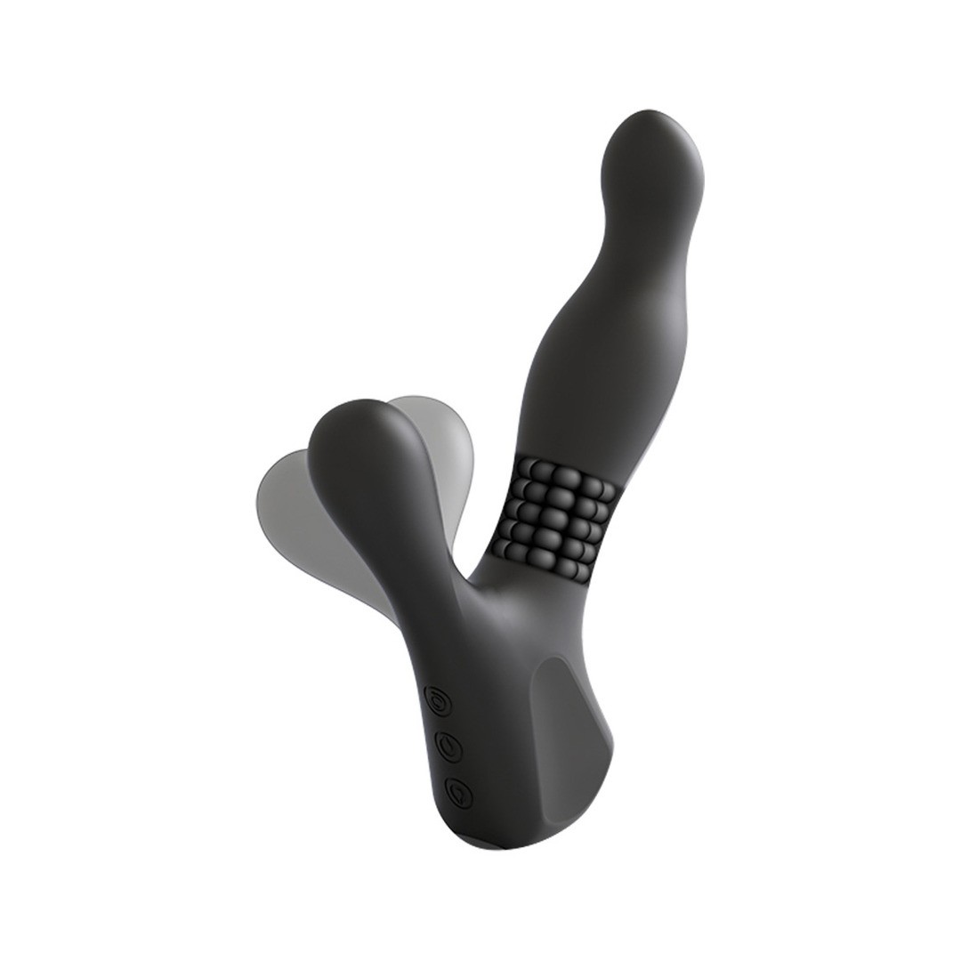 SILICONE PROSTATE MASSAGER WITH ROTATING EDGES