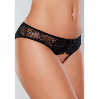 OPEN PANTY WITH MESH FRONT AND LACE BACK - ONE SIZE