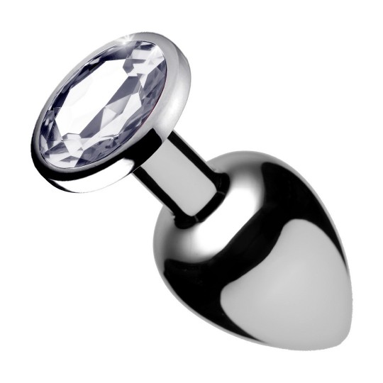 CLEAR GEM ANAL PLUG MEDIUM - CLEAR