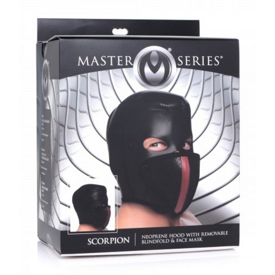 SCORPION - FACE MASK WITH REMOVABLE BLINDFOLD AND MOUTH MASK