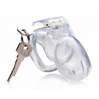 CLEAR CAPTOR - CHASTITY CAGE WITH KEYS - MEDIUM