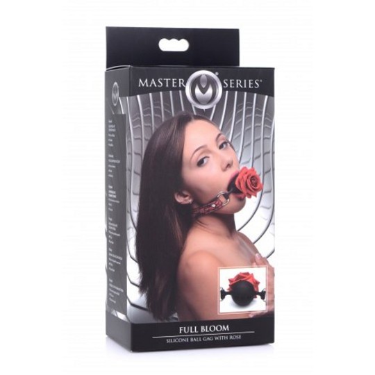 SILICONE BALL GAG WITH ROSE