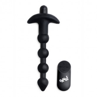 VIBRATING SILICONE ANAL BEADS AND REMOTE CONTROL