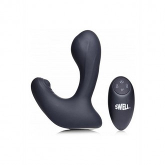 INFLATABLE AND TAPPING PROSTATE VIBE WITH REMOTE CONTROL