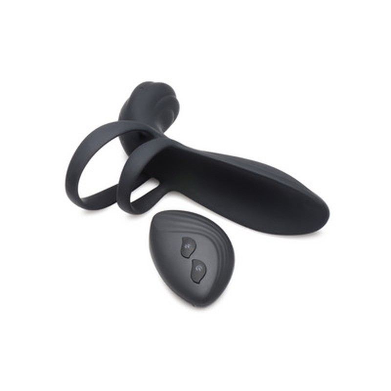 SILICONE VIBRATING PENIS SLEEVE WITH REMOTE CONTROL