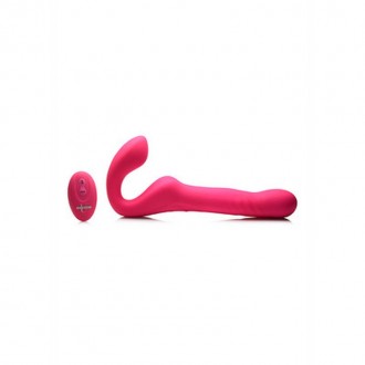 MIGHTY-THRUST - THRUSTING AND VIBRATING STRAPLESS STRAP-ON WITH REMOTE CONTROL